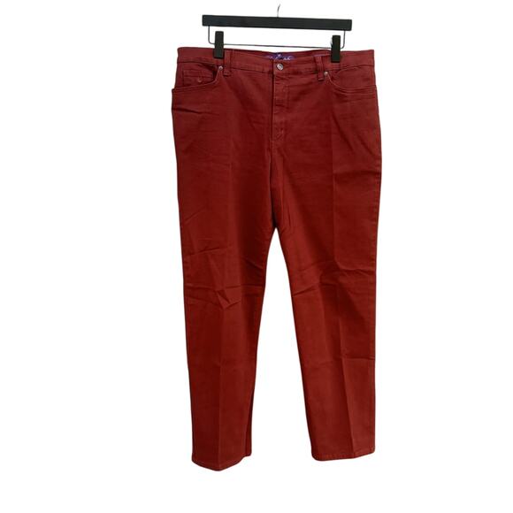 Gloria Vanderbilt ‘Amanda’ rust red straight jean, women’s size 18 - Picture 1 of 5